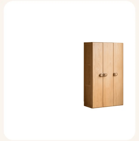 Oak Solid Wood Children's Wardrobe -