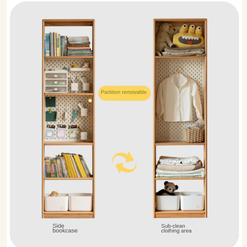 Oak Solid Wood Children's Wardrobe -