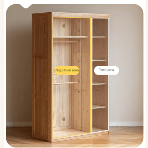 Oak Solid Wood Children's Wardrobe -