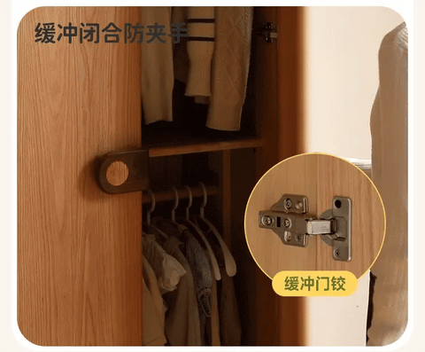 Oak Solid Wood Children's Wardrobe -