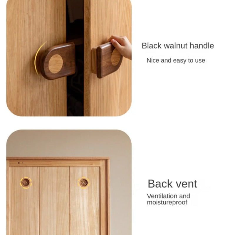 Oak Solid Wood Children's Wardrobe -