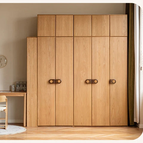 Oak Solid Wood Children's Wardrobe -