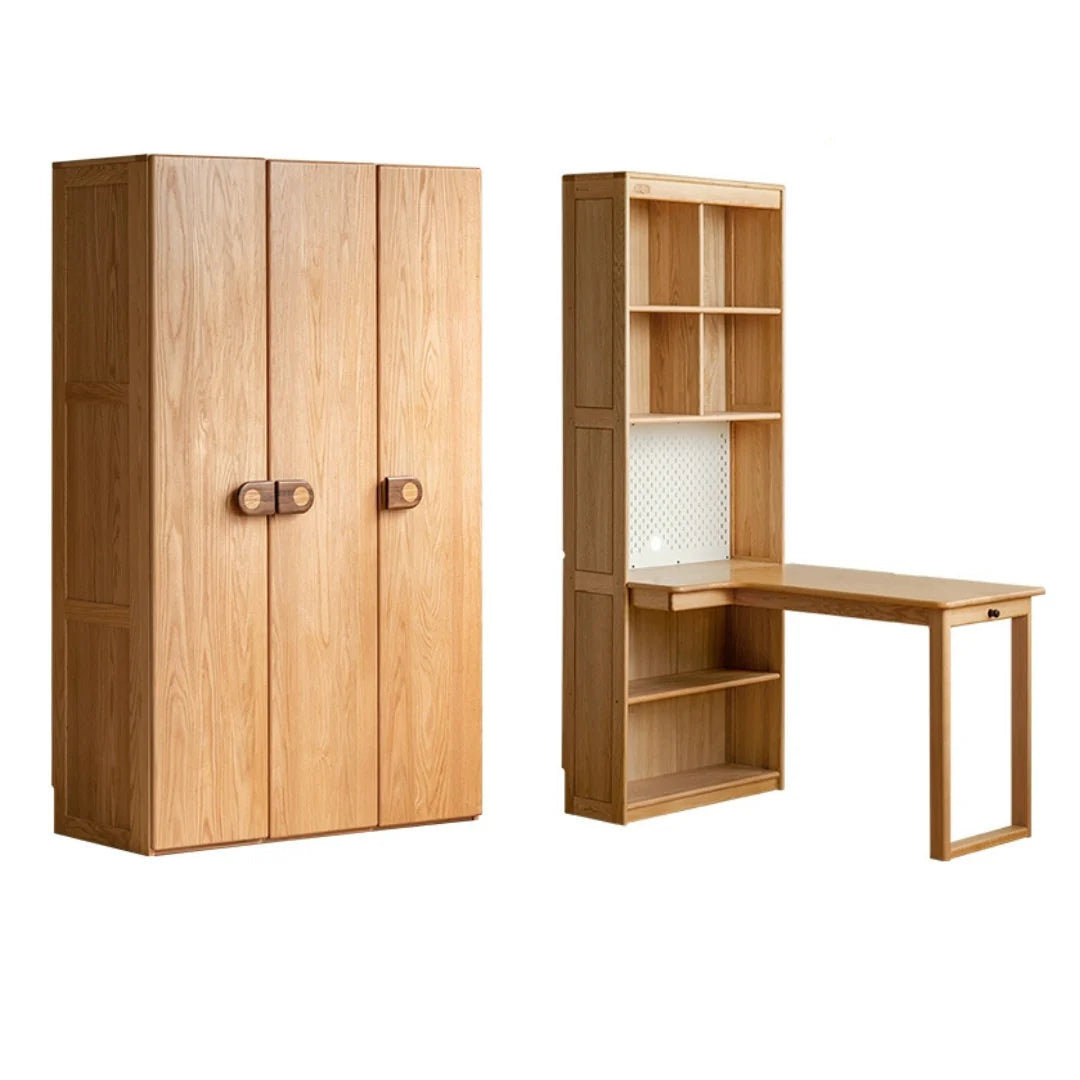 Oak Solid Wood Children's Wardrobe -