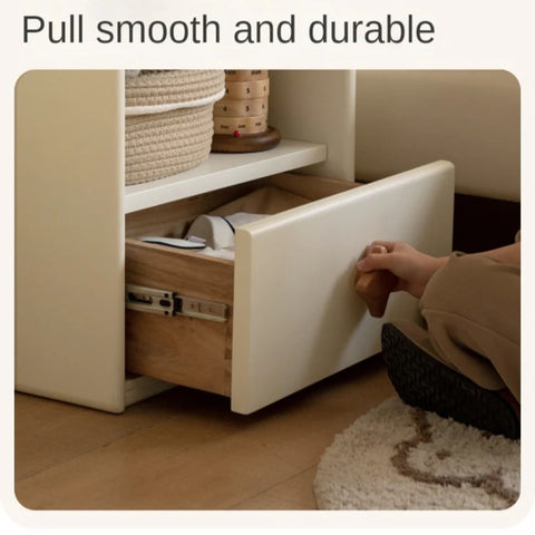 Poplar Solid Wood Kids Nightstand With Clothes Hanger