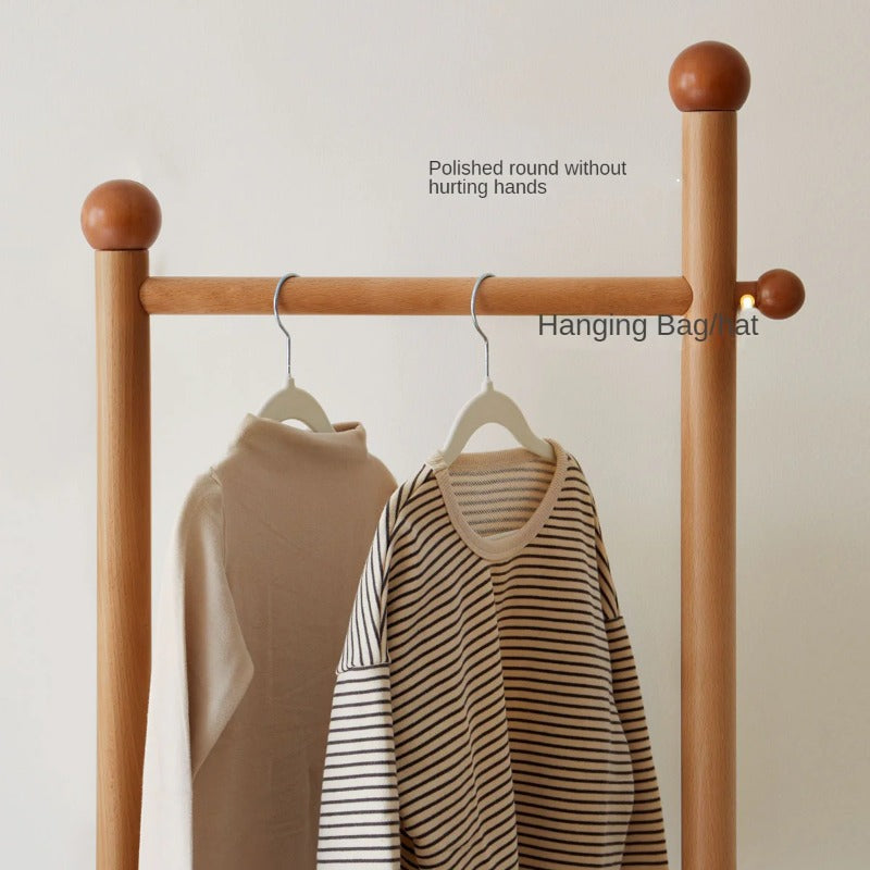 Beech Solid Wood Kids Bedroom Hanger