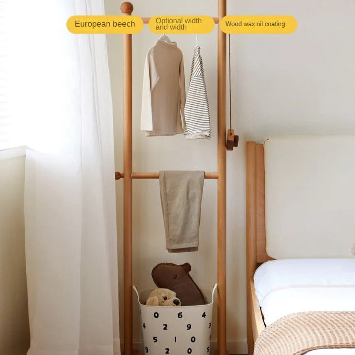 Beech Solid Wood Kids Bedroom Hanger