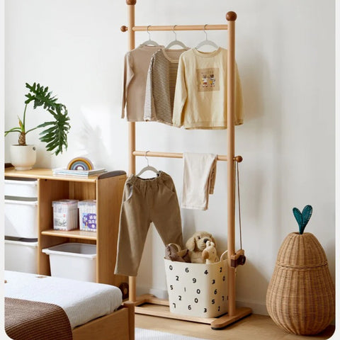 Beech Solid Wood Kids Bedroom Hanger