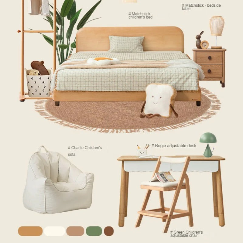 Beech Solid Wood Kids Bedroom Hanger