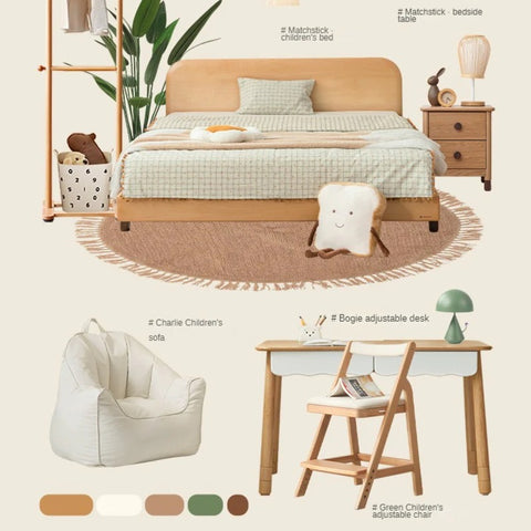 Beech Solid Wood Kids Bedroom Hanger