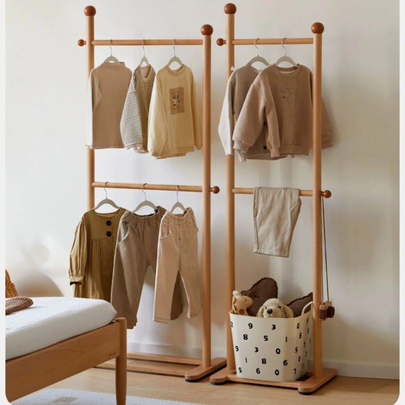 Beech Solid Wood Kids Bedroom Hanger