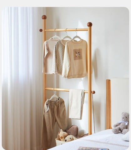 Beech Solid Wood Kids Bedroom Hanger