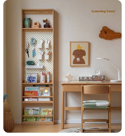 Oak Solid Wood Modern Kids Wardrobe