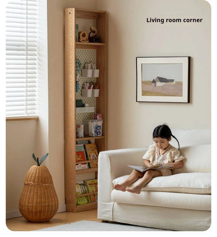 Oak Solid Wood Modern Kids Wardrobe