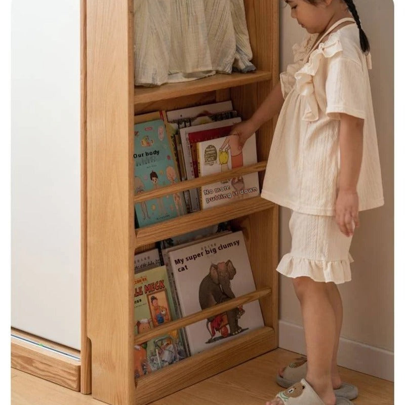 Oak Solid Wood Modern Kids Wardrobe