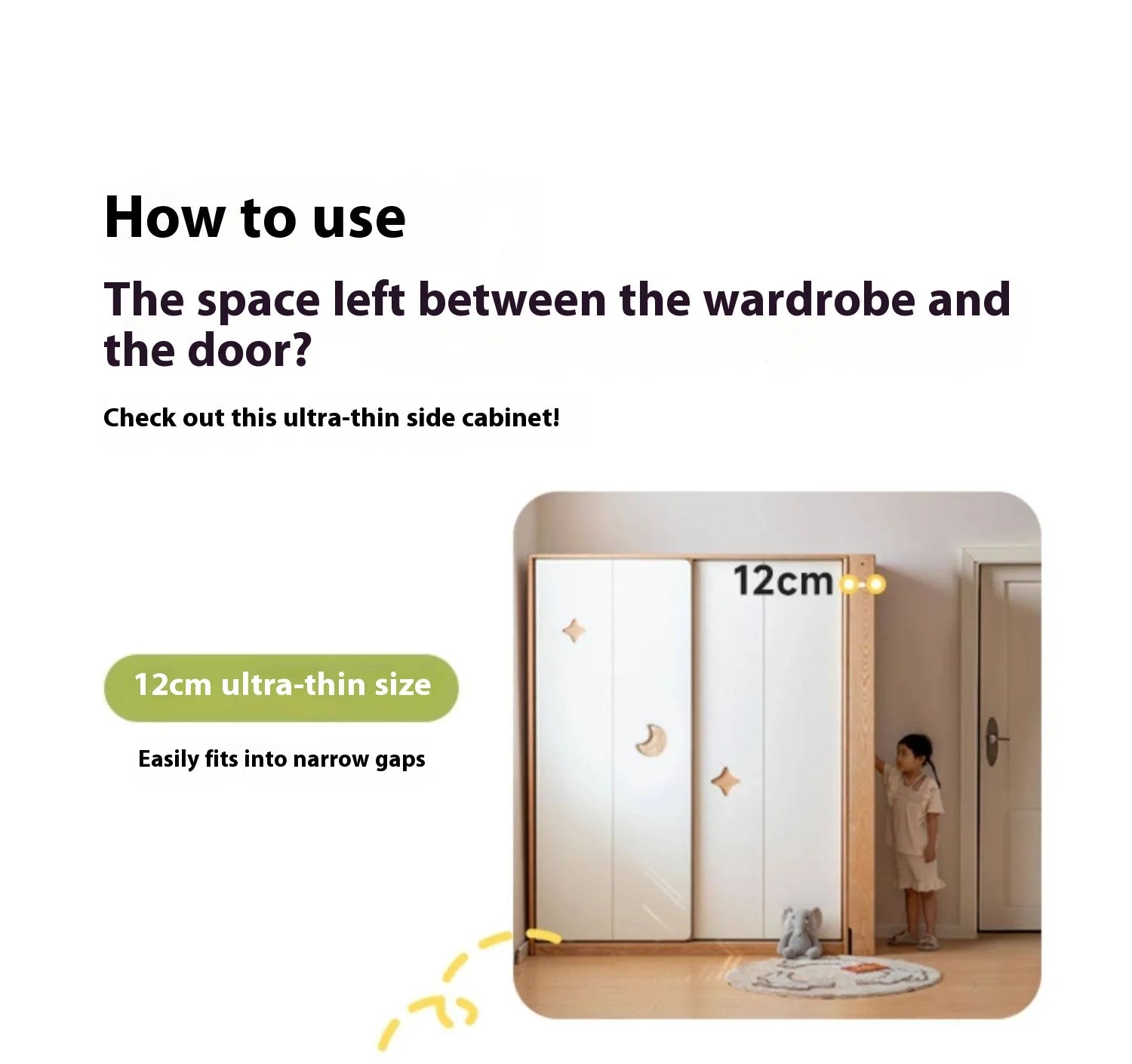 Oak Solid Wood Modern Kids Wardrobe