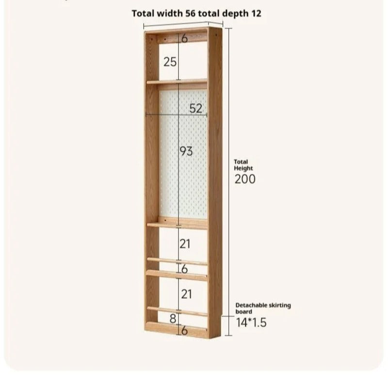 Oak Solid Wood Modern Kids Wardrobe