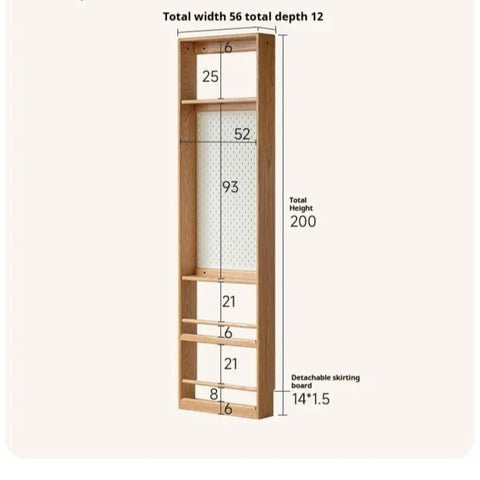 Oak Solid Wood Modern Kids Wardrobe