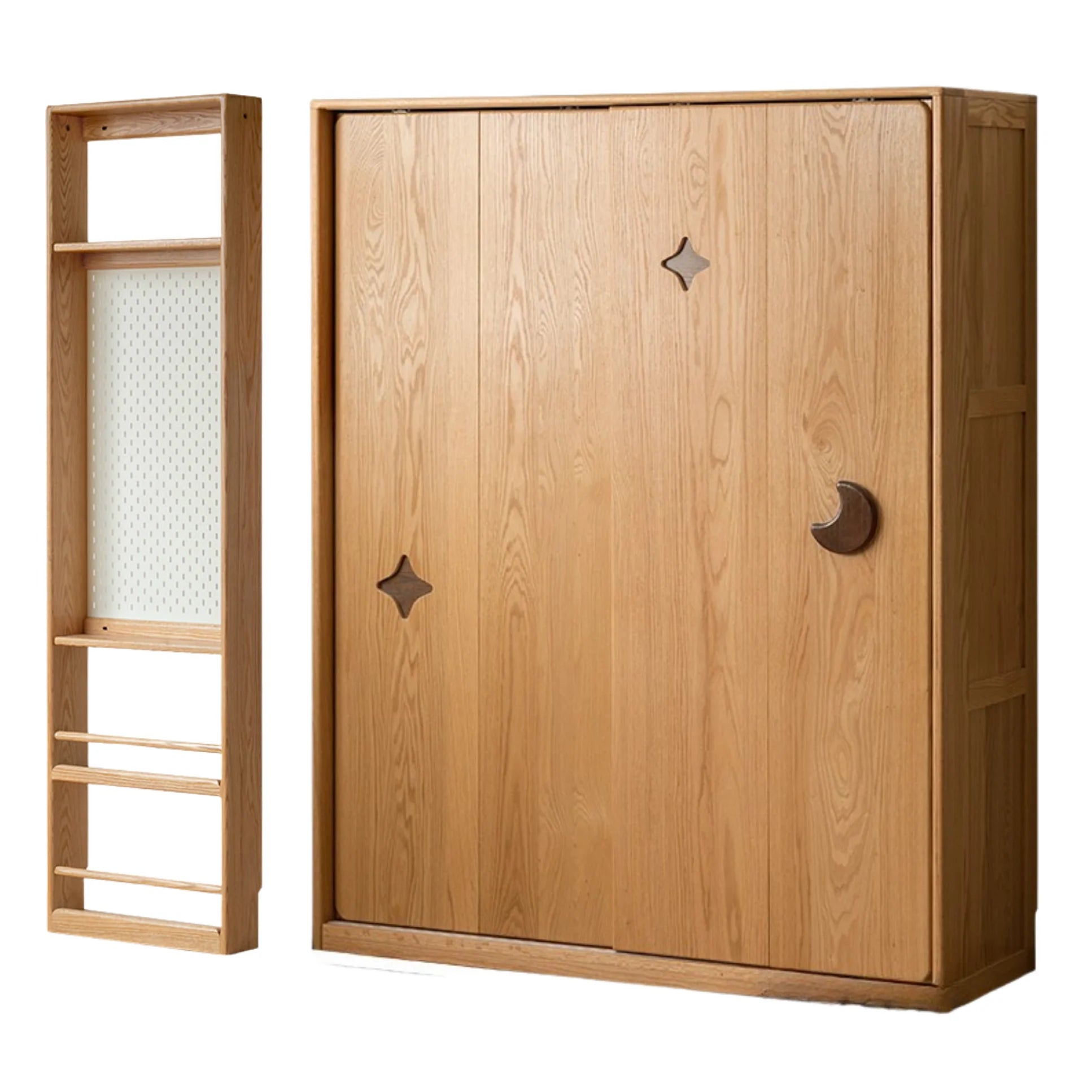 Oak Solid Wood Modern Kids Wardrobe