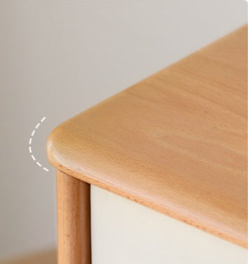 Beech Solid Wood White Desk & Bookshelf Integrated Study & Home Office Organizer