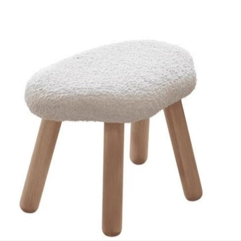 Birch Solid Wood Natural Finish Handmade Children Study Table & Activity Desk Peanut Shape