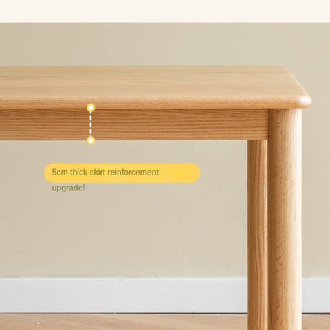 Oak and Beech Solid Wood Handmade Childrens Study Table Natural Wood Grain Eco Friendly Kids Desk for Learning & Play