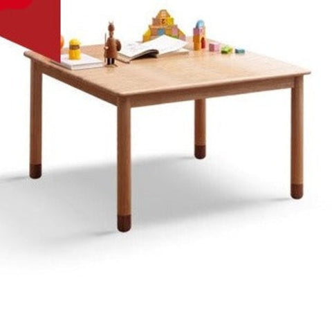 Oak and Beech Solid Wood Handmade Childrens Study Table Natural Wood Grain Eco Friendly Kids Desk for Learning & Play