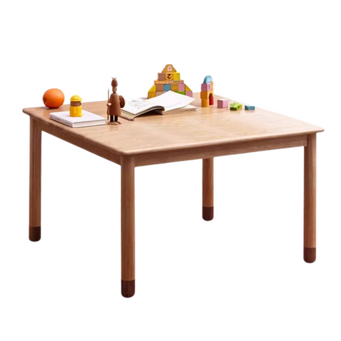 Oak and Beech Solid Wood Handmade Childrens Study Table Natural Wood Grain Eco Friendly Kids Desk for Learning & Play