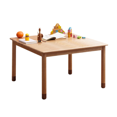 Oak and Beech Solid Wood Handmade Childrens Study Table Natural Wood Grain Eco Friendly Kids Desk for Learning & Play