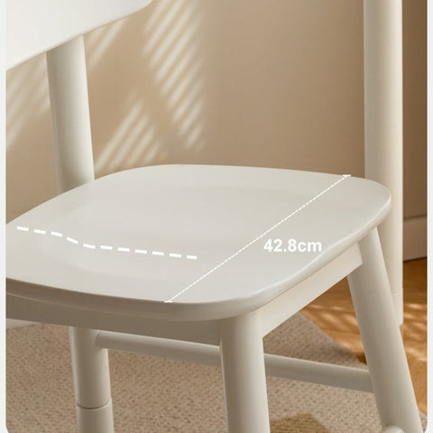 Oak & Birch Solid Wood Adjustable Kids Chair White Ergonomic Desk Seat for Learning & Play