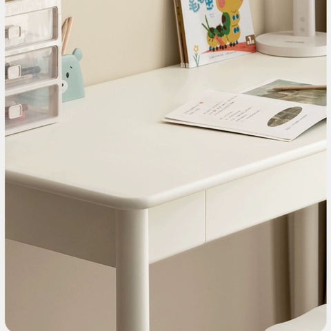 Oak & Birch Solid Wood Adjustable Kids Chair White Ergonomic Desk Seat for Learning & Play