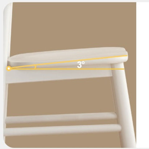 Oak & Birch Solid Wood Adjustable Kids Chair White Ergonomic Desk Seat for Learning & Play