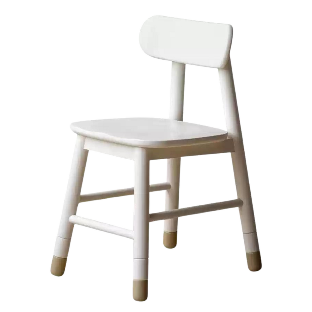 Oak & Birch Solid Wood Adjustable Kids Chair White Ergonomic Desk Seat for Learning & Play