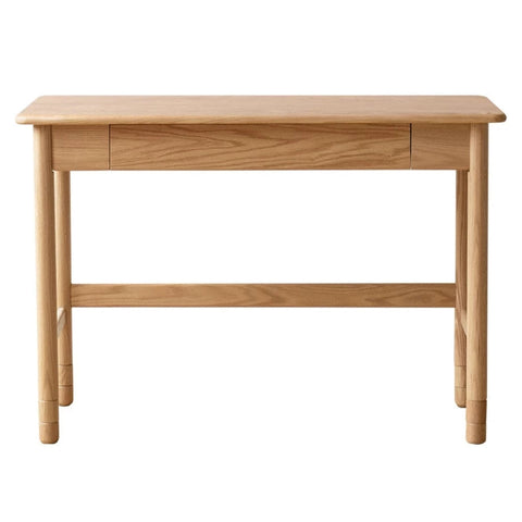 Oak Solid Wood Adjustable Height Lifting Study Table Narrow Writing Desk for Kids & Home
