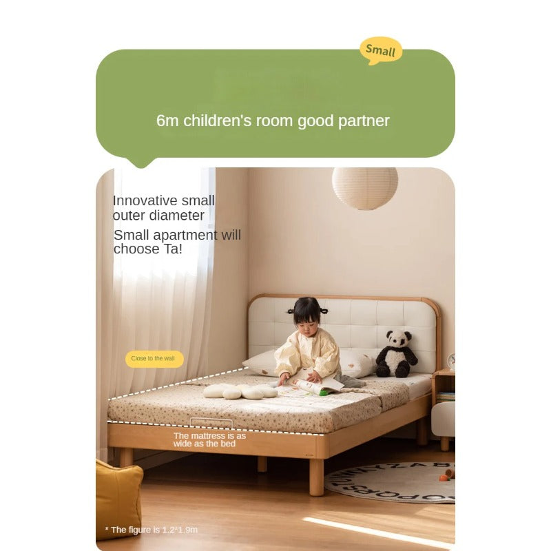 Rubberwood, Beech Solid Wood Children's Soft Bed