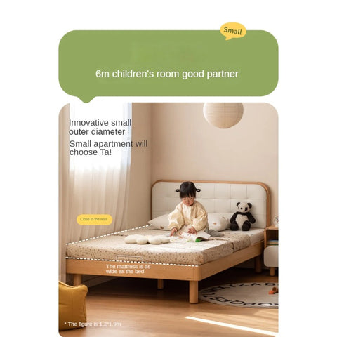 Rubberwood, Beech Solid Wood Children's Soft Bed