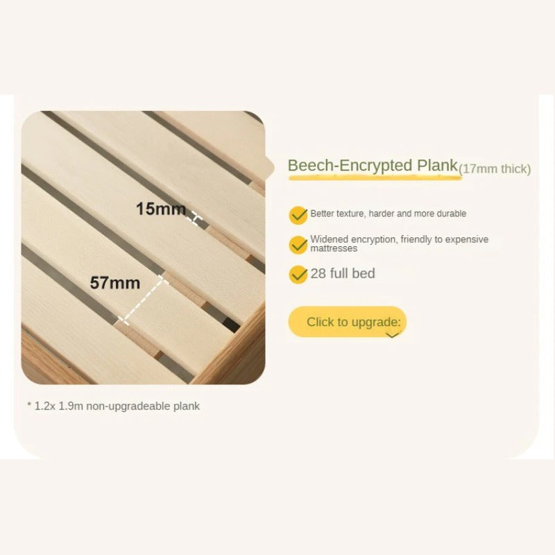 Rubberwood, Beech Solid Wood Children's Soft Bed