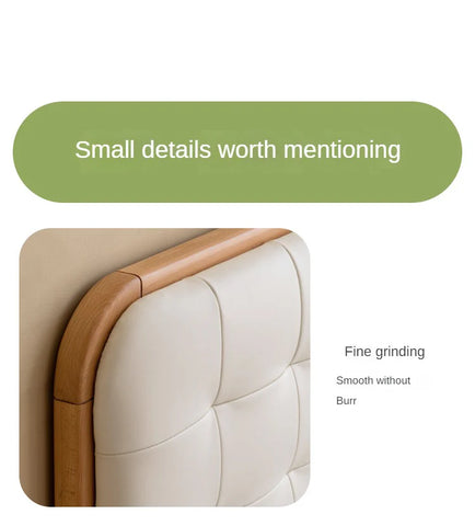 Rubberwood, Beech Solid Wood Children's Soft Bed