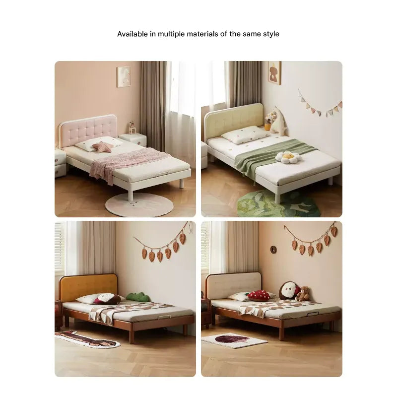 Rubberwood, Beech Solid Wood Children's Soft Bed