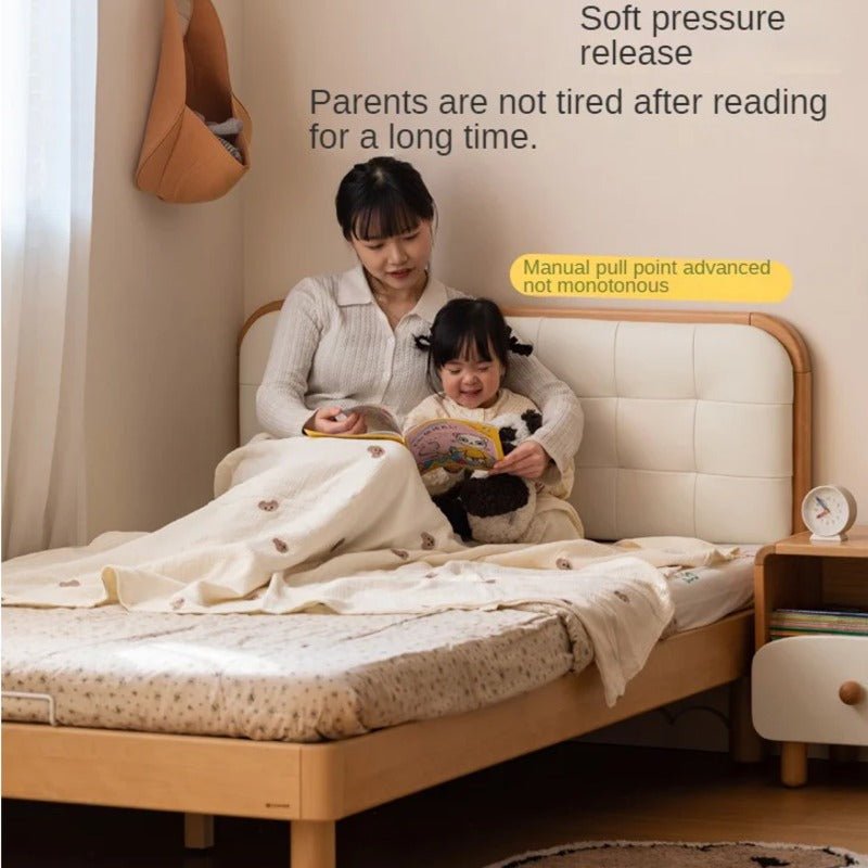 Rubberwood, Beech Solid Wood Children's Soft Bed