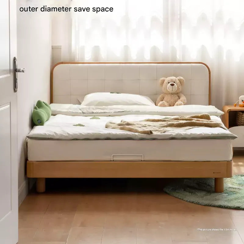 Rubberwood, Beech Solid Wood Children's Soft Bed