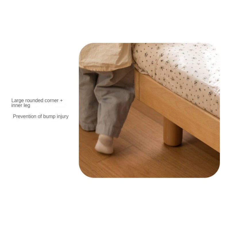 Rubberwood, Beech Solid Wood Children's Soft Bed