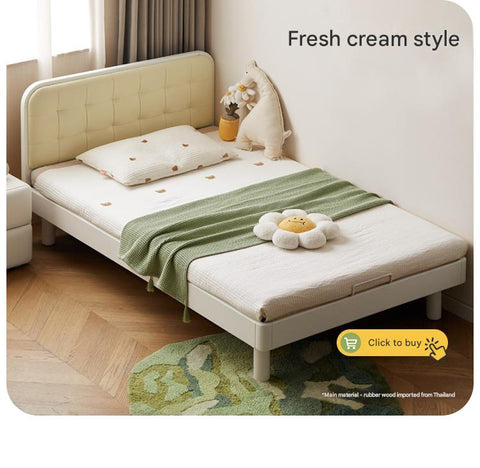 Rubberwood, Beech Solid Wood Children's Soft Bed