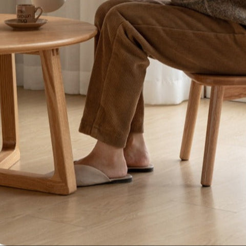 Oak Solid Wood Children's Small Chair Natural Finish Backrest Leisure & Baby Stool