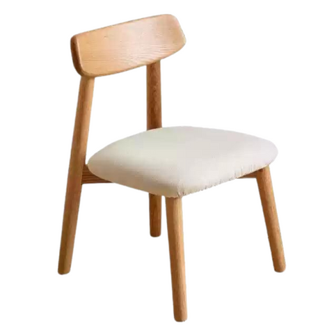 Oak Solid Wood Children's Small Chair Natural Finish Backrest Leisure & Baby Stool