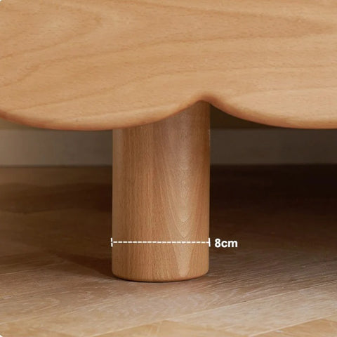 Beech Solid Wood Soft Children's Single Platform Bed, Headboard-Free Bed