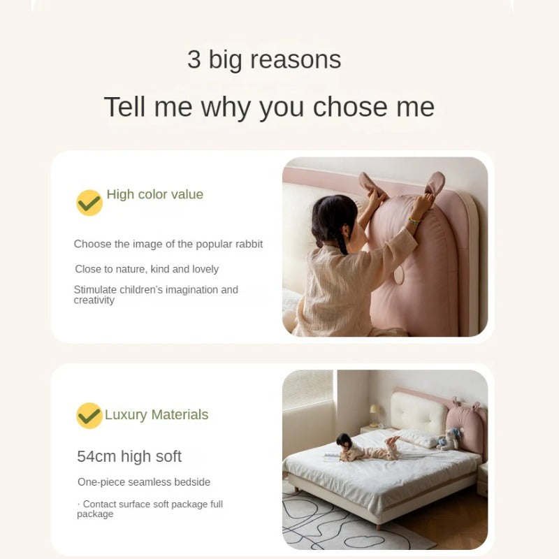 Organic Leather Children's Soft Rabbit Bed