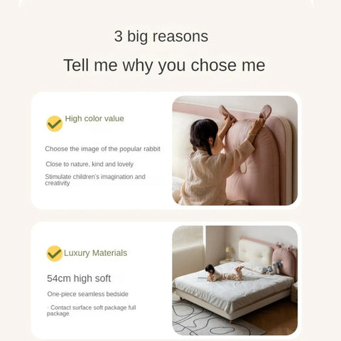 Organic Leather Children's Soft Rabbit Bed