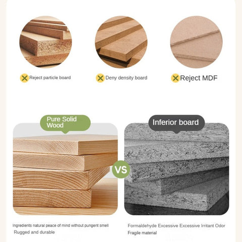 Beech Solid Wood Adjustable Height Kids Desk Natural Finish Study Table with Storage