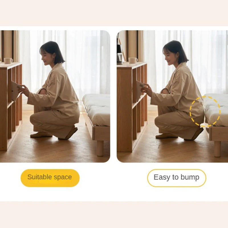 Birch Solid Wood Mother-and-child platform bed, headboard-free bed