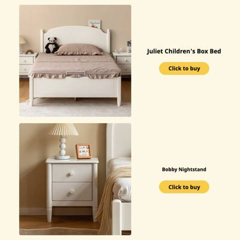 Cream Solid Rubber Wood Kids Study Desk with Storage & Retro Style for Children's Room